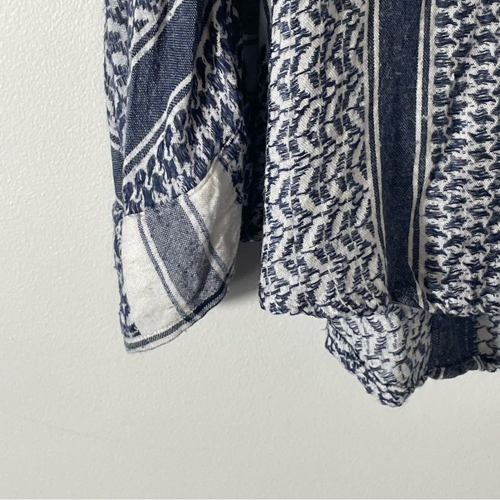 Rails Lily Sapphire Jaquard Long Sleeve Navy & Wh… - image 4